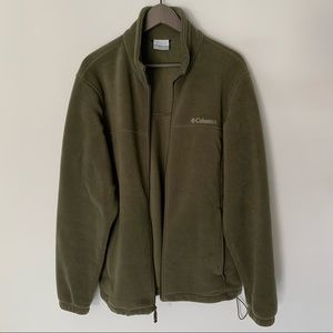 Columbia green full-zip jacket with collared neck
